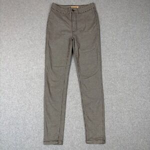 We The Free Free People Houndstooth Skinny Pants Sz 24 Academia Preppy Classic